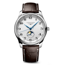 LNGS Master 42mm Watch with Brown Leather Strap