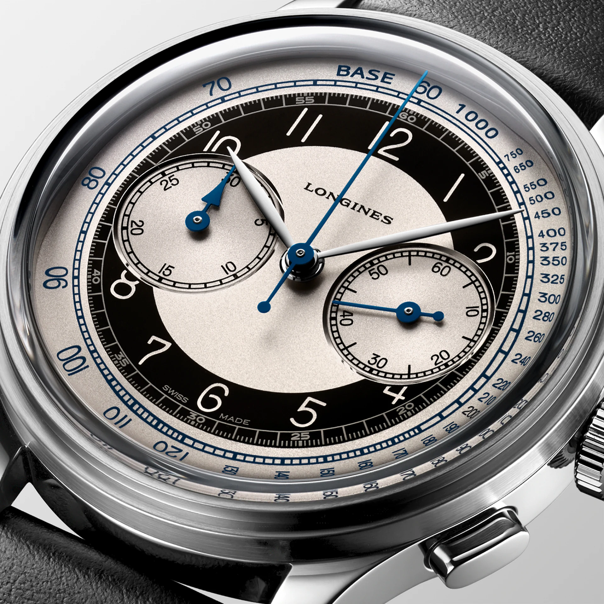 LNGS Heritage Classic Chronograph 40mm Watch with Leather Strap
