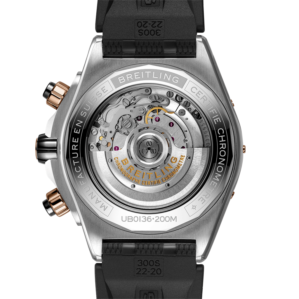 BRT Super Chronomat B01 44 Watch with Rubber Strap