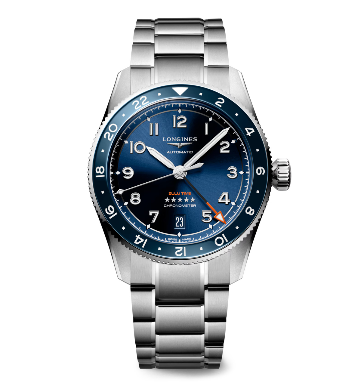 LNGS Spirit Zulu Time 39mm Watch with Blue Dial