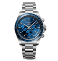 LNGS Conquest 42mm Watch with Sunray Blue Dial