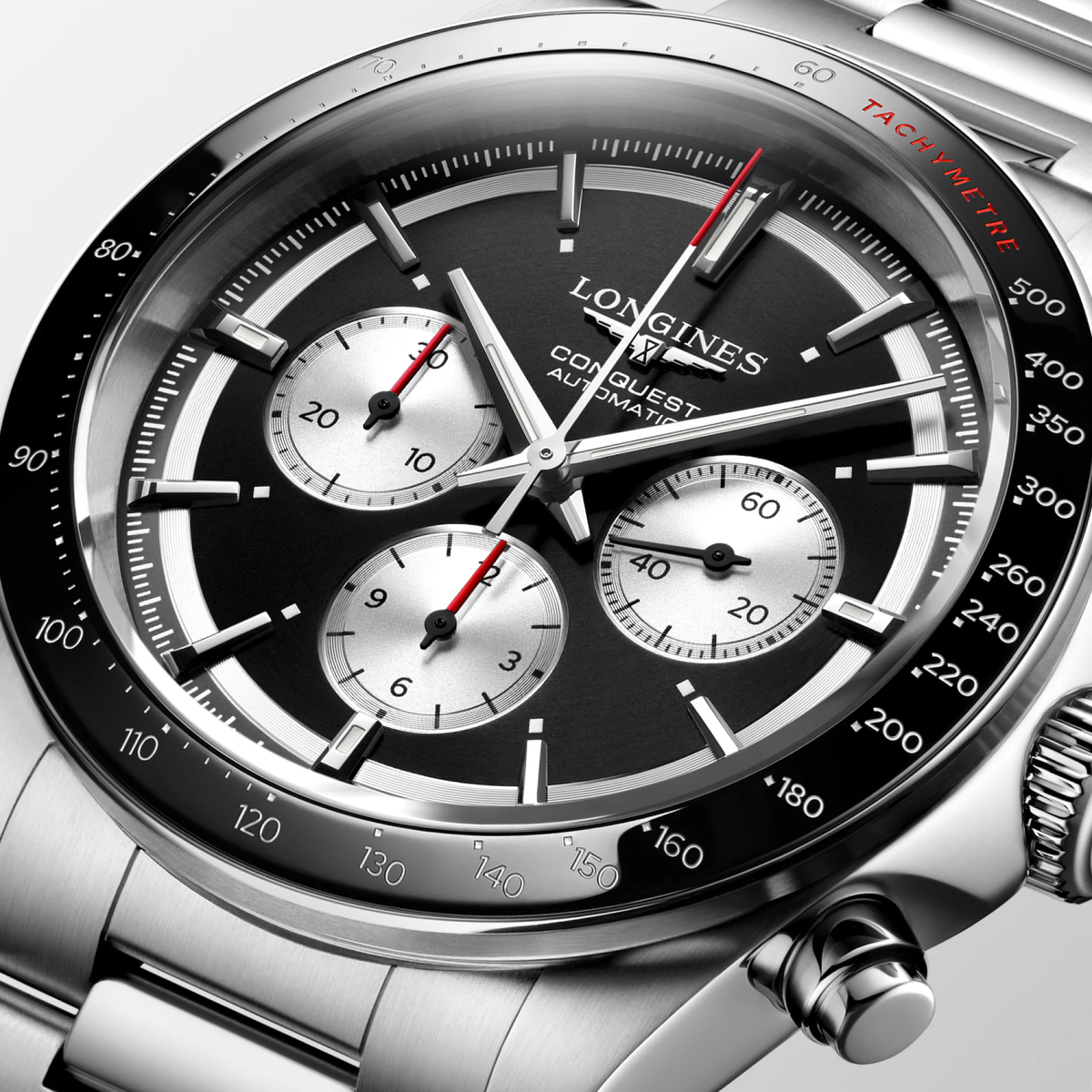 LNGS Conquest 42mm Watch with Black Dial