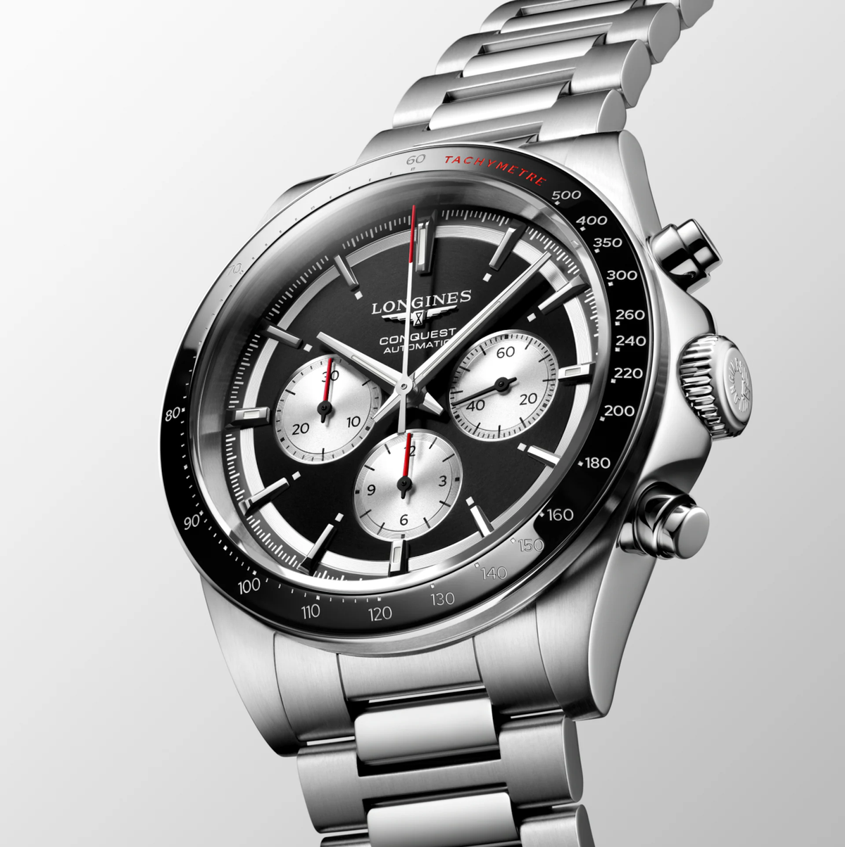 LNGS Conquest 42mm Watch with Black Dial