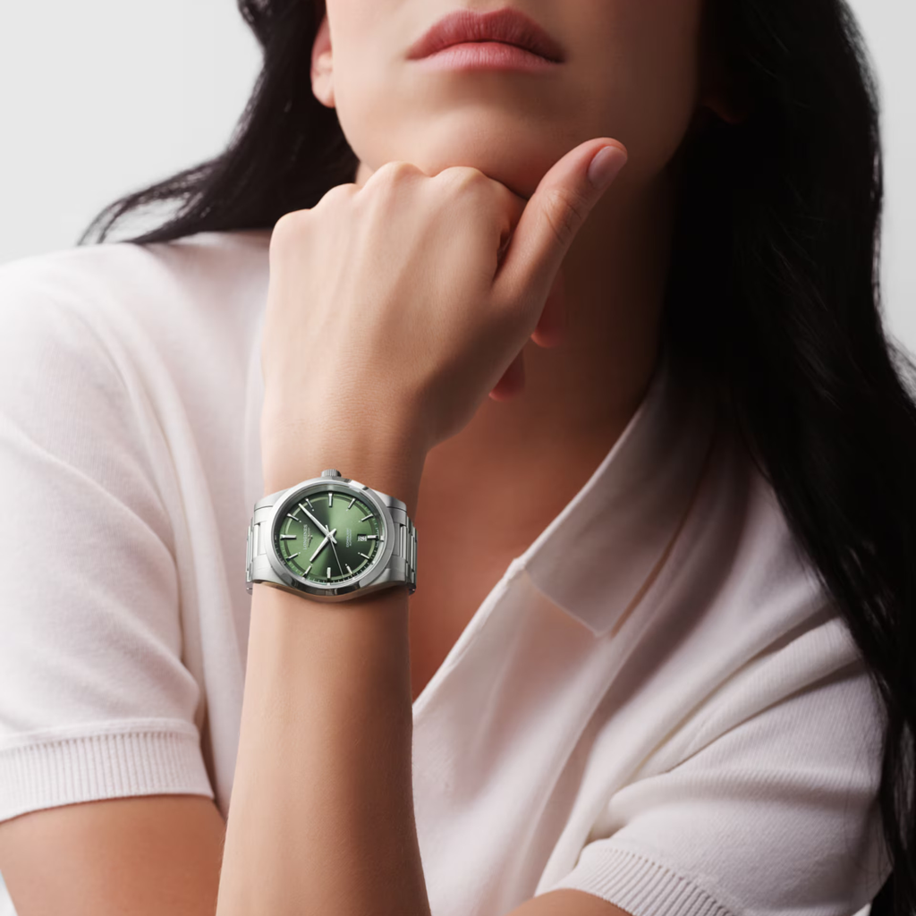 LNGS Conquest 41mm Watch with Sunray Green Dial