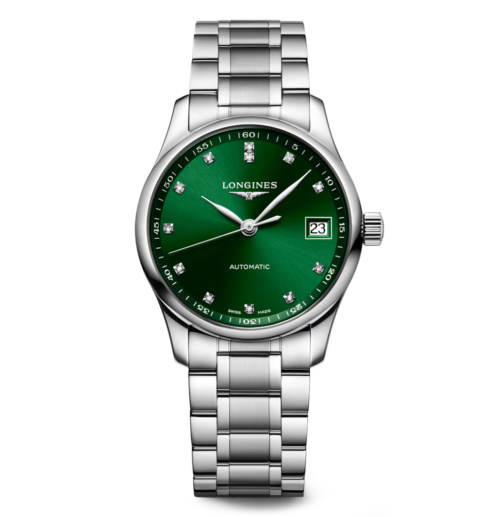 LNGS Master 34mm Watch with Green Dial