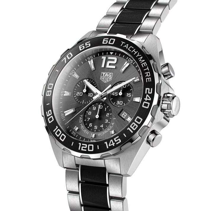 TGHR Formula 1 Chronograph Watch with Gray Dial
