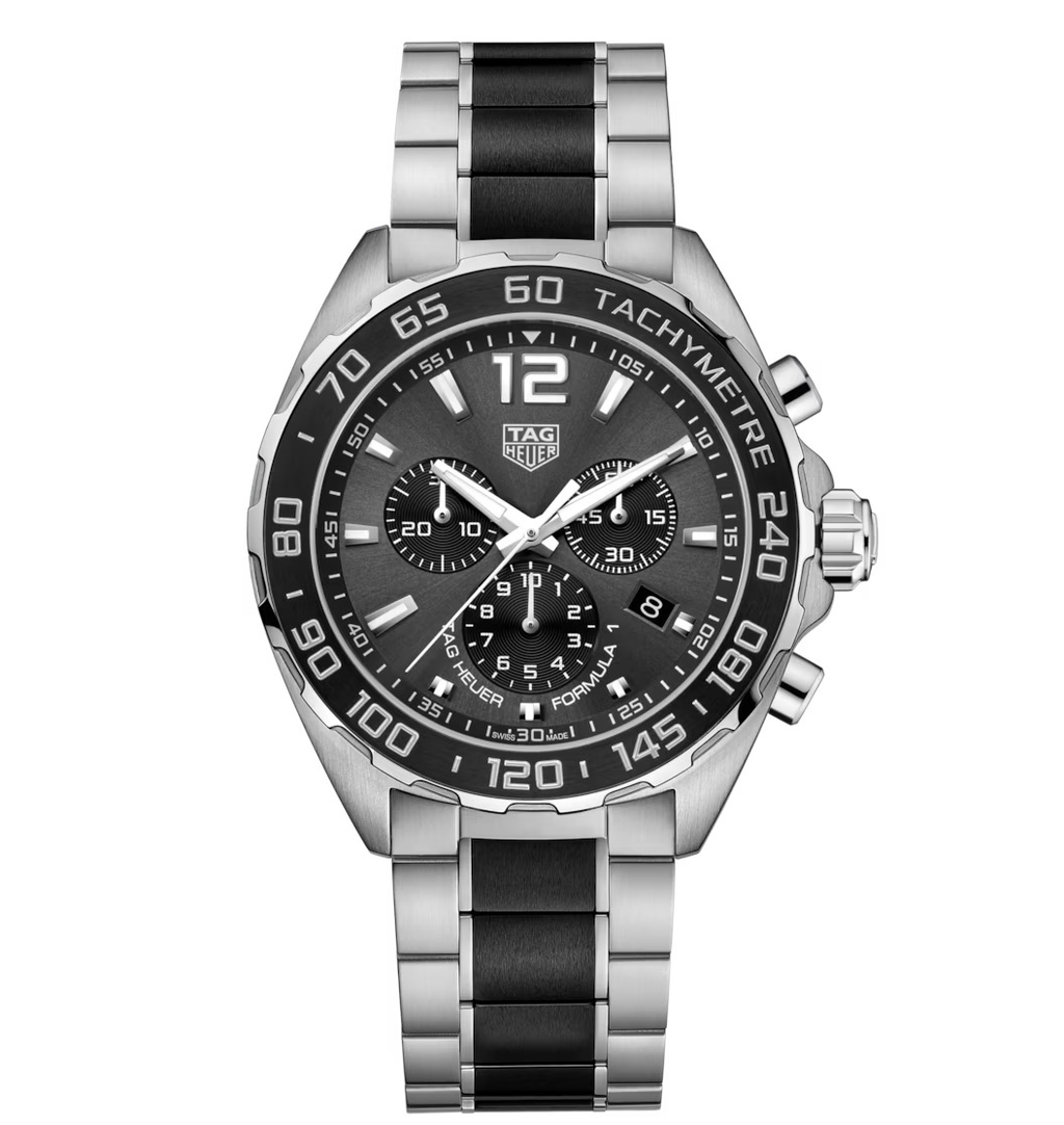 TGHR Formula 1 Chronograph Watch with Gray Dial
