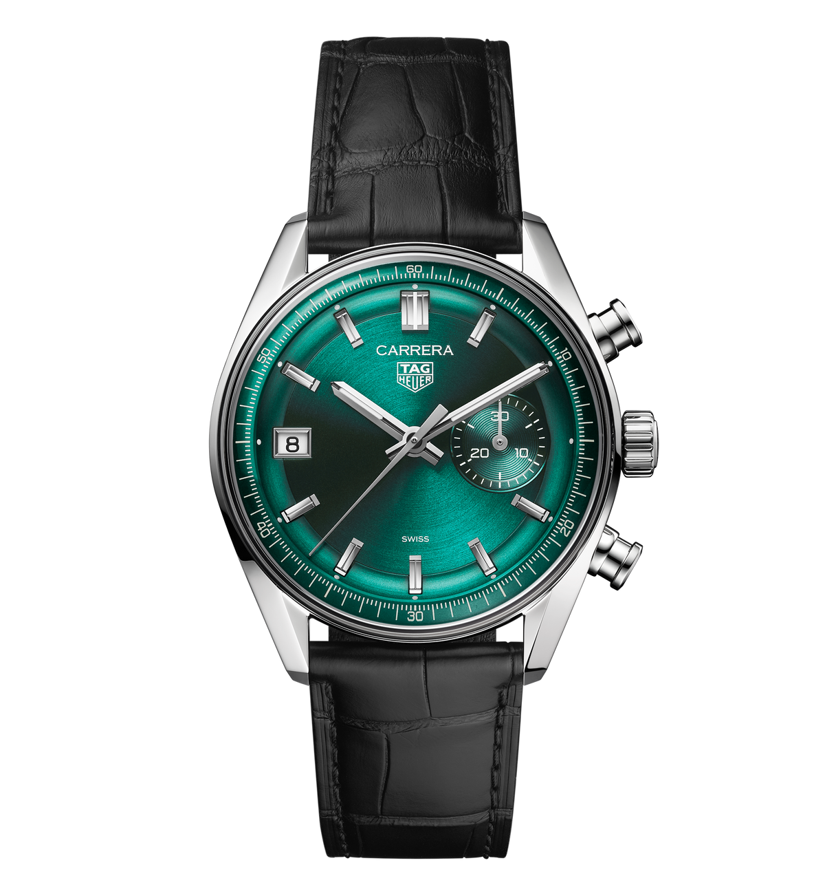 TGHR Carrera Chronograph Watch with Teal Dial