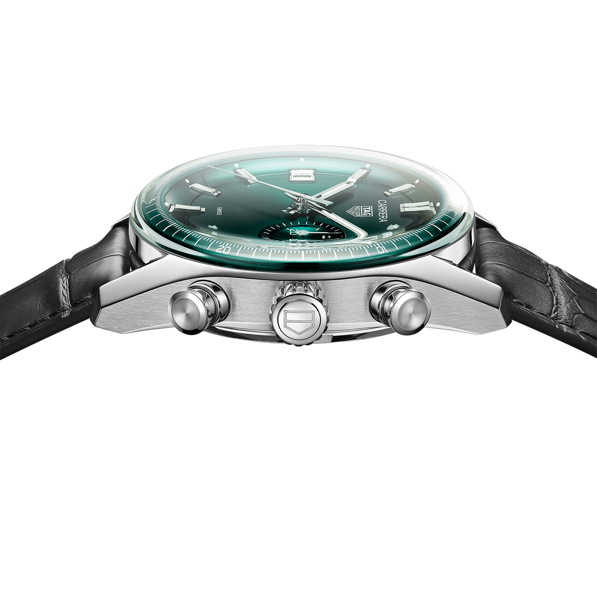 TGHR Carrera Chronograph Watch with Teal Dial