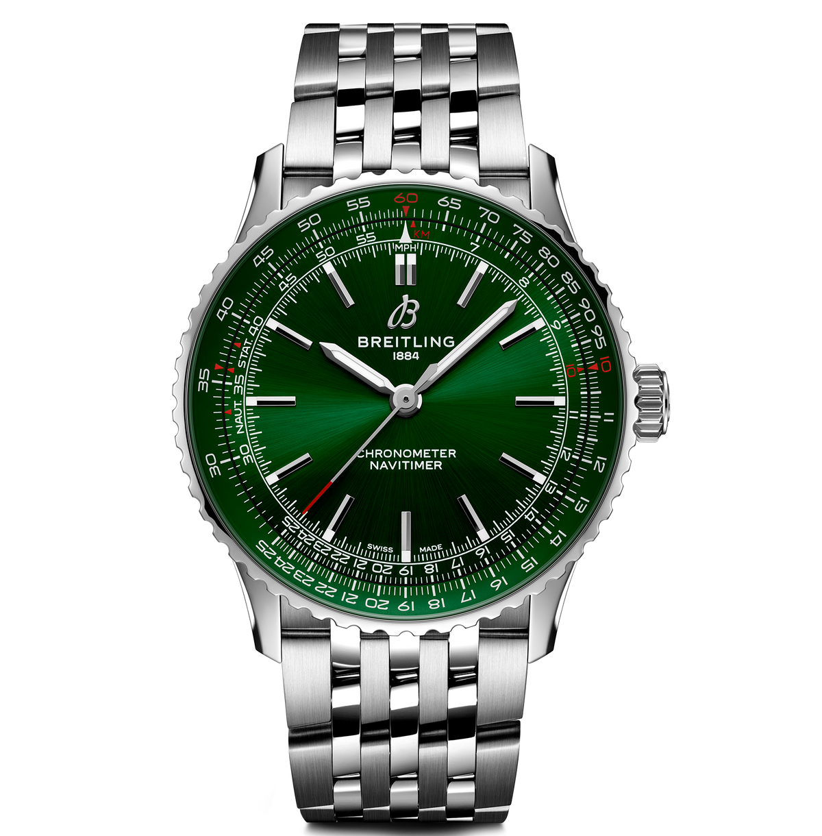 BRT Navitimer Automatic 41 Watch with Green Dial