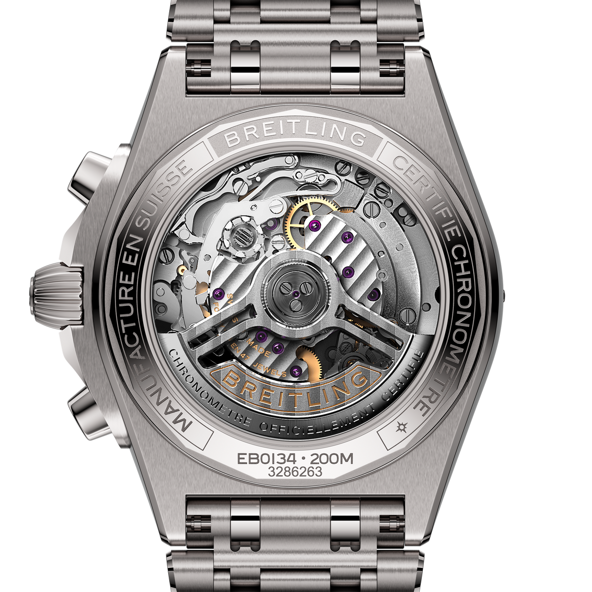 BRT Chronomat B01 42 Watch with Titanium Rouleaux Bracelet