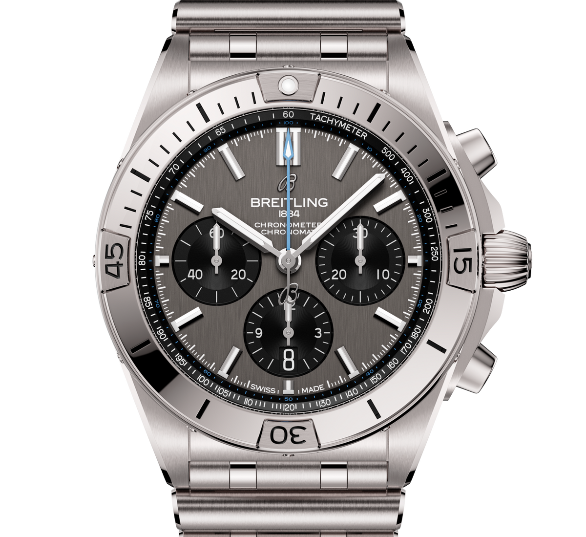 BRT Chronomat B01 42 Watch with Titanium Rouleaux Bracelet