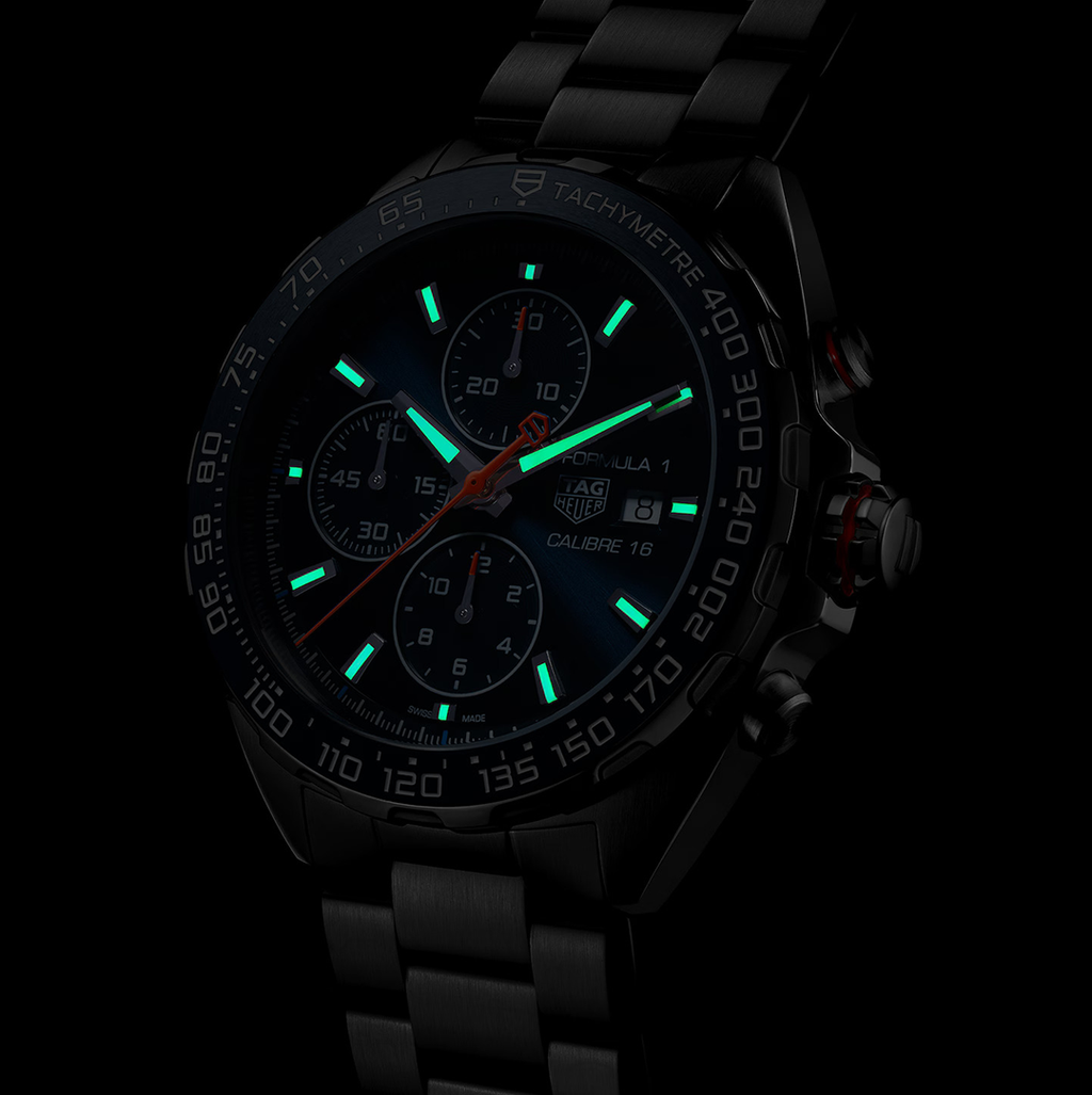 TGHR Formula 1 Chronograph Watch with Blue Dial