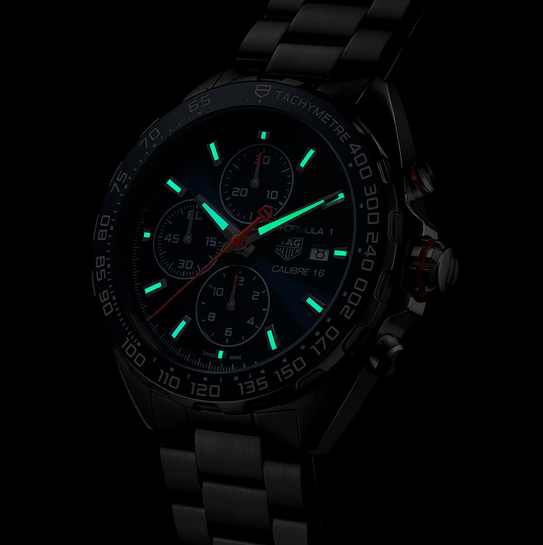 TGHR Formula 1 Chronograph Watch with Blue Dial