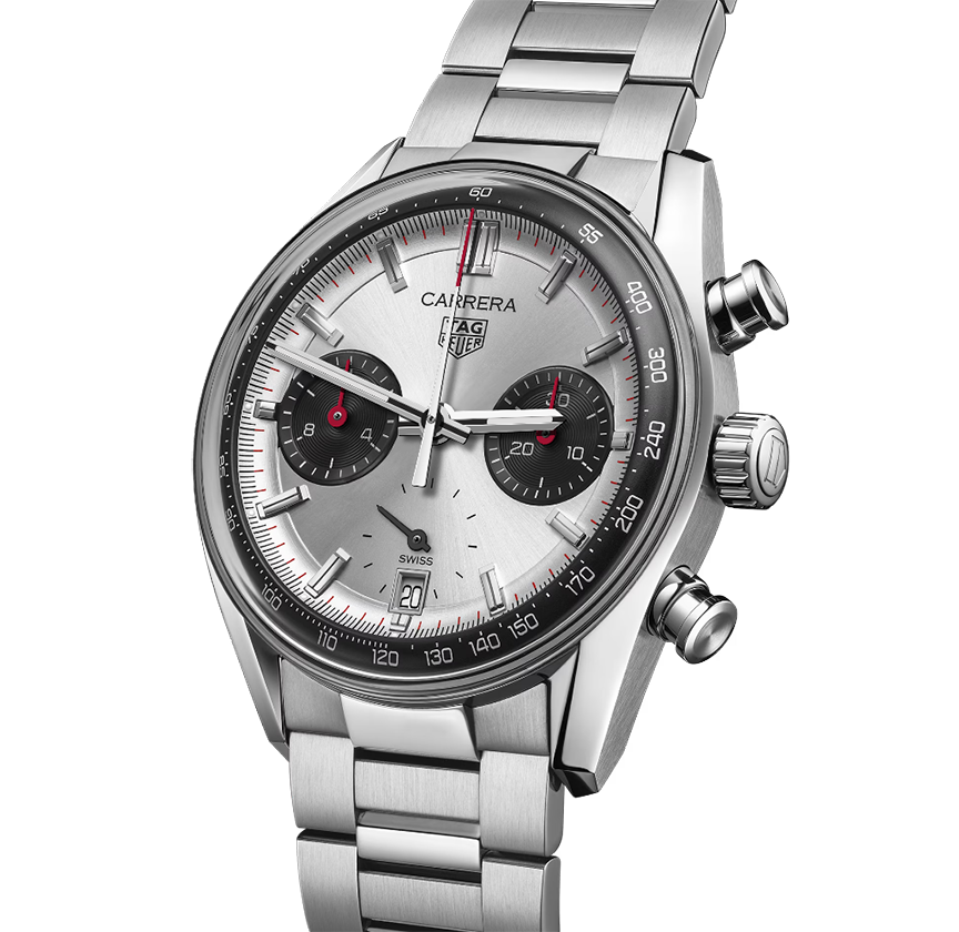 TGHR Carrera Chronograph Watch with Stainless Steel Bracelet