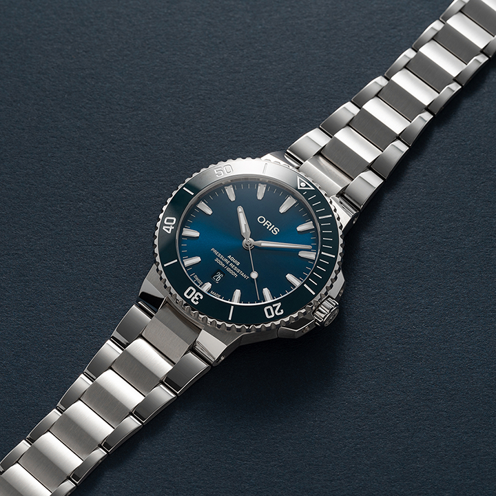ORS Aquis Date Watch with Stainless Steel Bracelet, 43.50mm