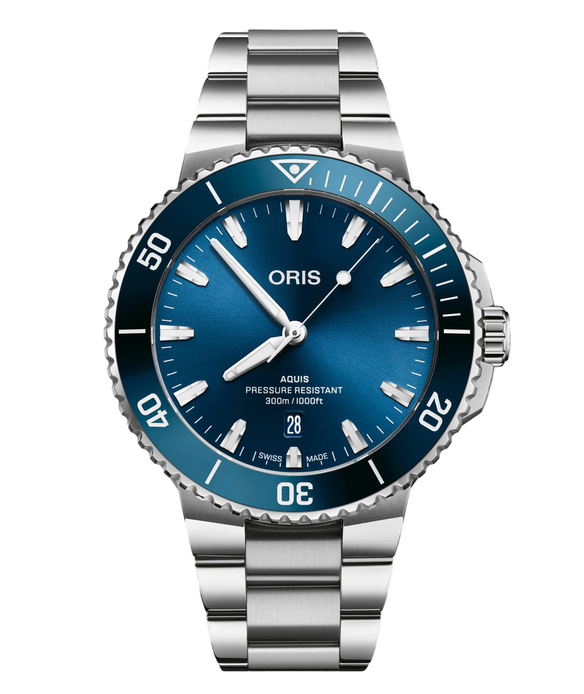 ORS Aquis Date Watch with Stainless Steel Bracelet, 43.50mm