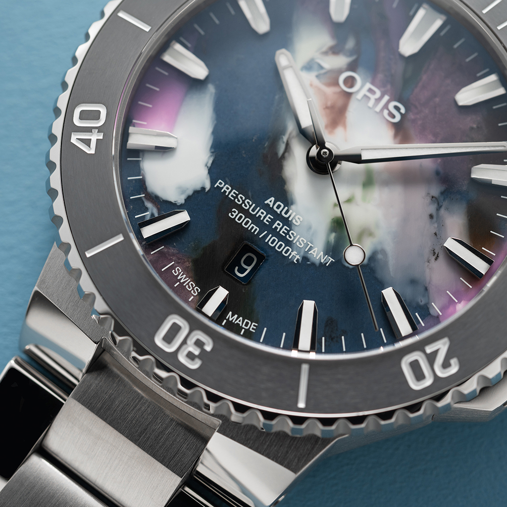 ORS Aquis Date Upcycle Watch with Multicoloured Dial, 43.50mm
