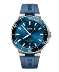 ORS Aquis Date Watch with Blue Rubber Strap, 43.50mm