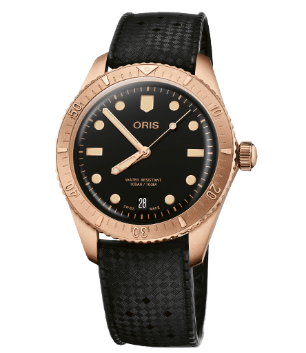 ORS Divers Sixty-Five Date Watch with Black Dial, 38mm