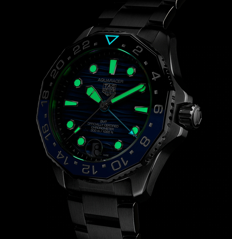 TGHR Aquaracer Professional 300 GMT Watch with Blue Dial