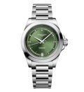 LNGS Conquest 34mm Watch with Sunray Green Dial