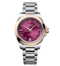 LNGS Conquest 34mm Watch with Purple Dial