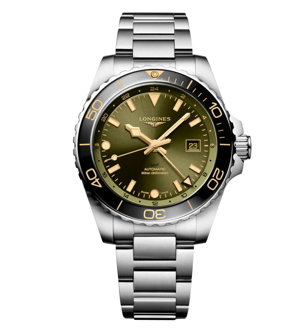 LNGS Hydroconquest 43mm Watch with Green Dial