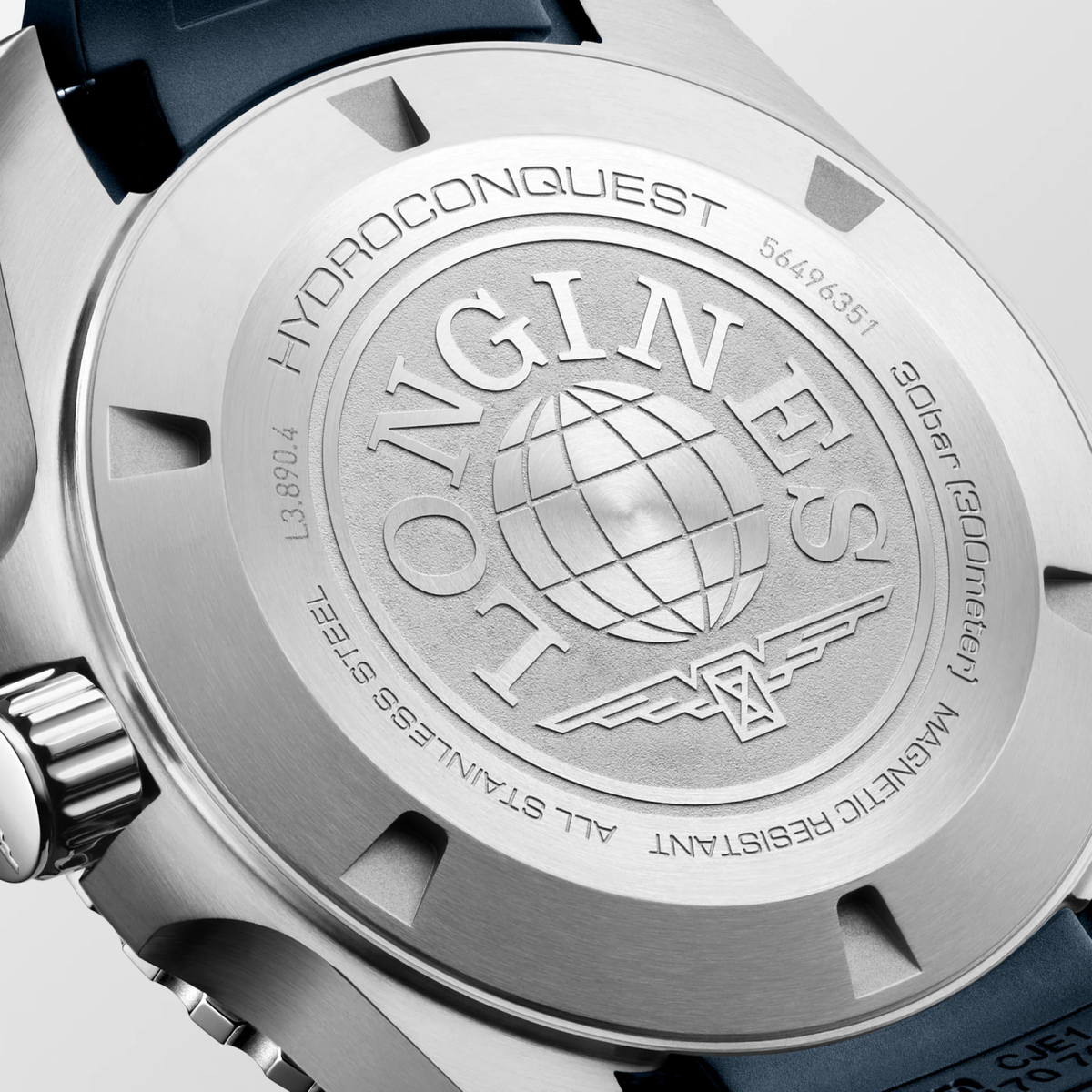 LNGS Hydroconquest GMT 43mm Watch with Rubber Strap