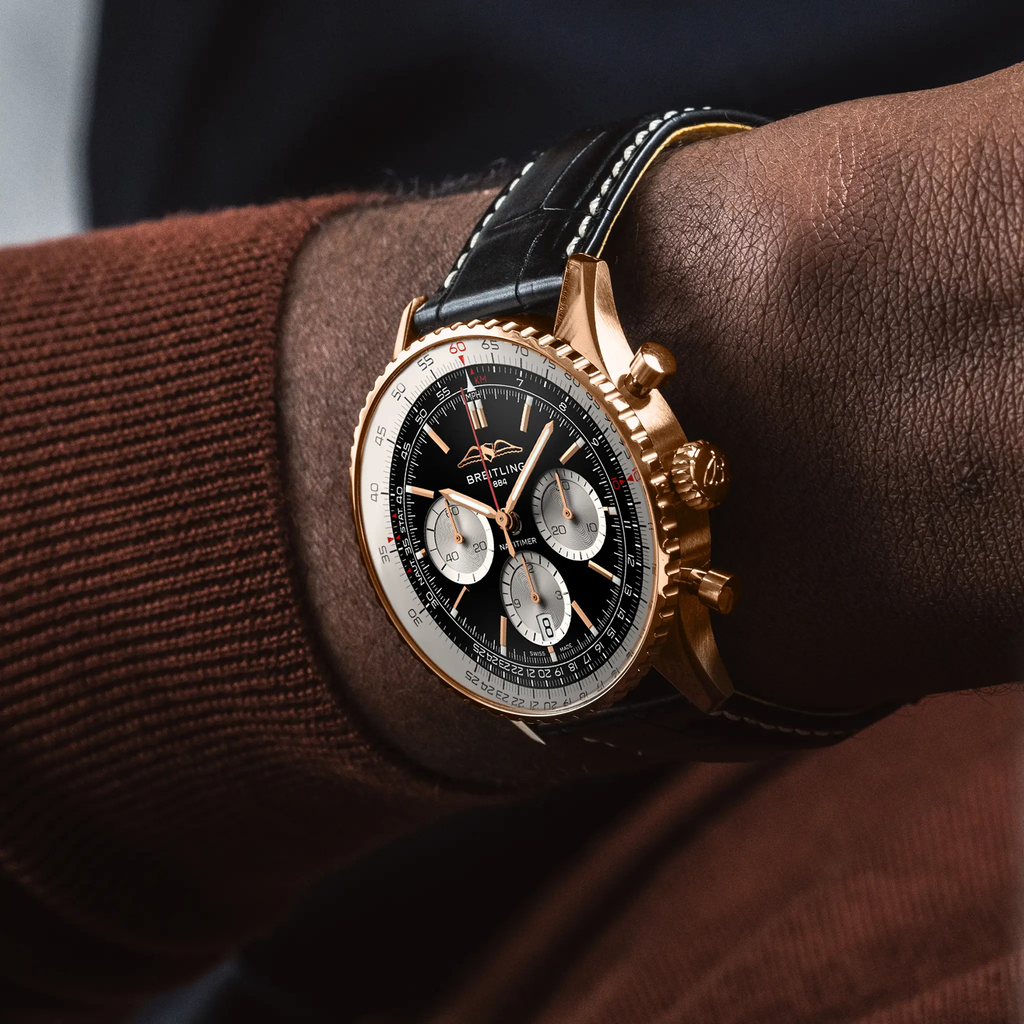 BRT Navitimer B01 Chronograph 43 Watch with Black Dial