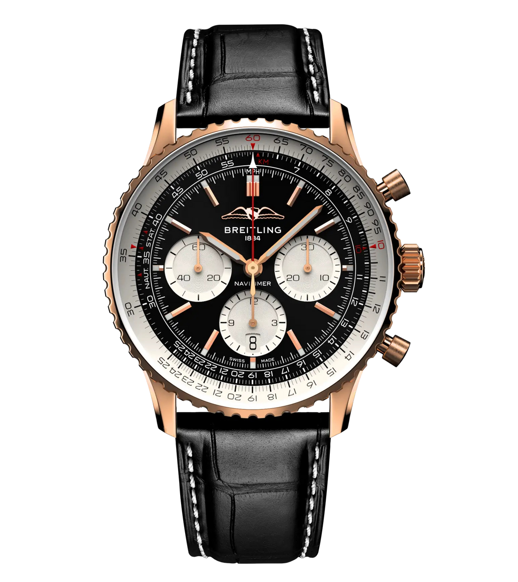 BRT Navitimer B01 Chronograph 43 Watch with Black Dial