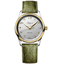 LNGS Master 34mm Watch with Green Leather Strap