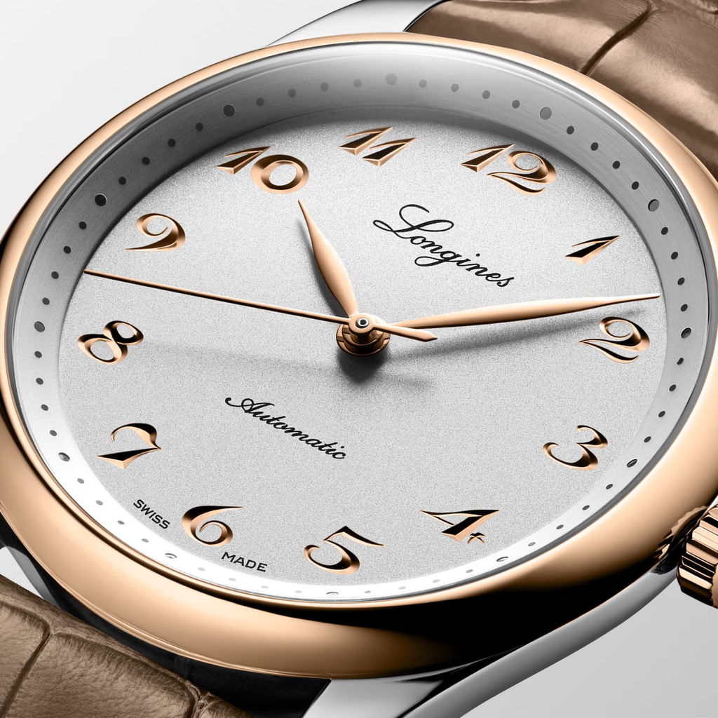 LNGS Master 40mm Watch with Brown Leather Strap