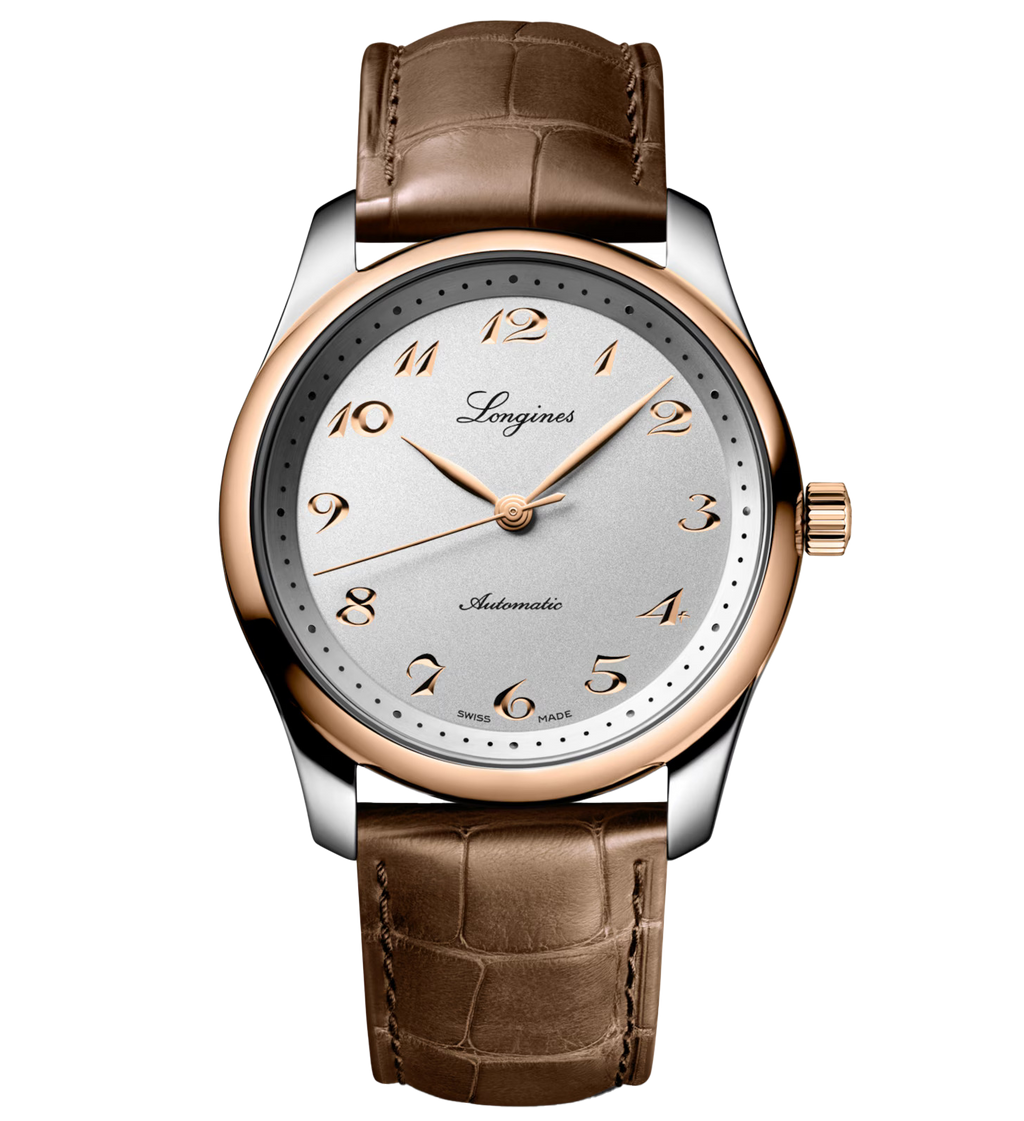 LNGS Master 40mm Watch with Brown Leather Strap