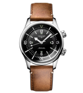 LNGS Legend Diver 39mm Watch with Leather Strap