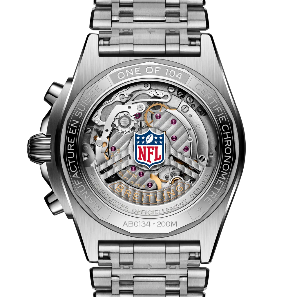BRT Chronomat B01 42 NFL Washington Commanders Edition with Stainless Steel Bracelet