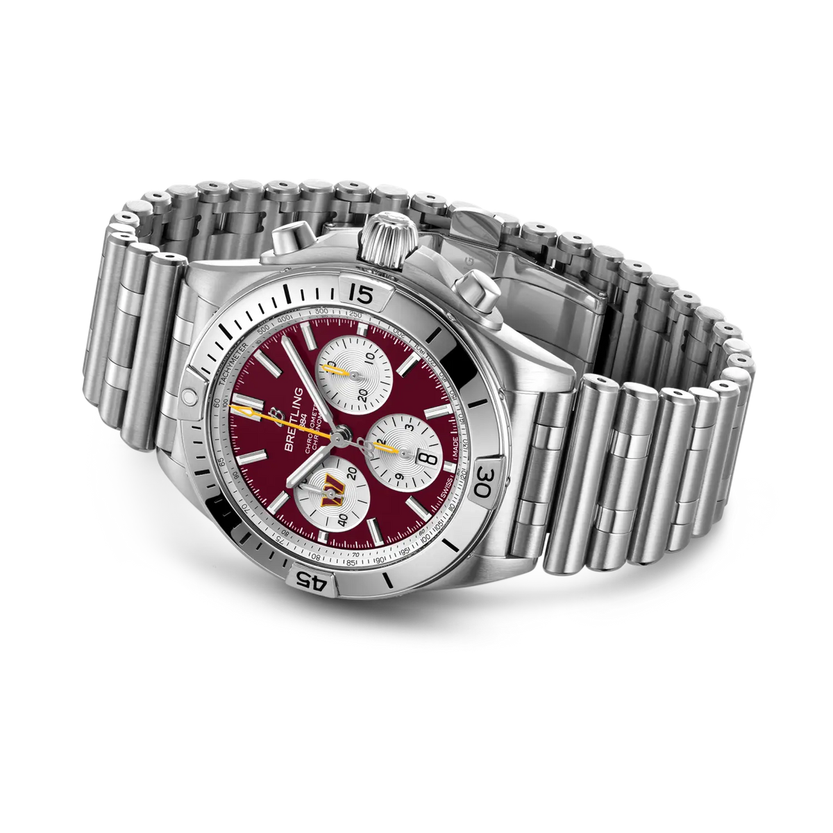BRT Chronomat B01 42 NFL Washington Commanders Edition with Stainless Steel Bracelet
