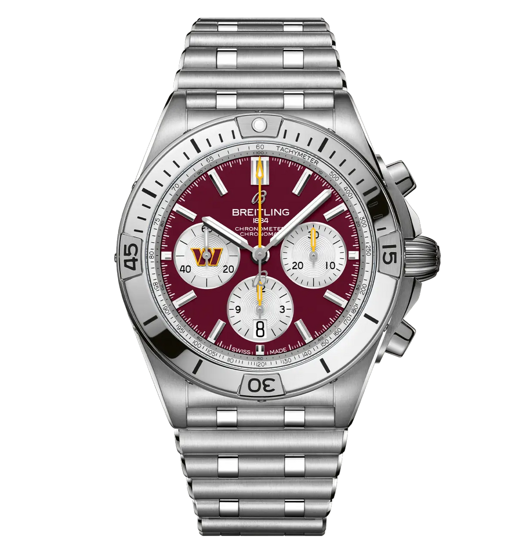 BRT Chronomat B01 42 NFL Washington Commanders Edition with Stainless Steel Bracelet