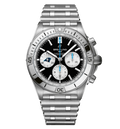 BRT Chronomat B01 42 NFL Carolina Panthers Edition with Stainless Steel Bracelet