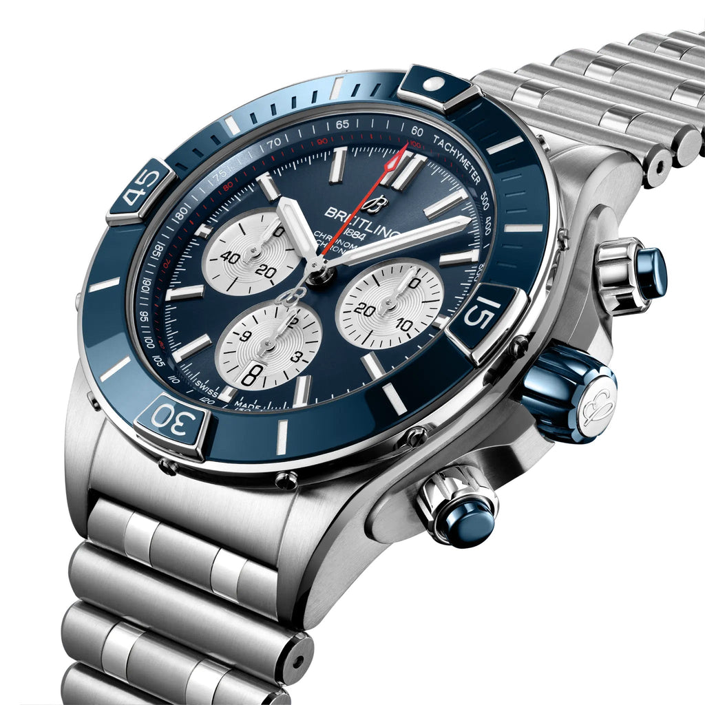 BRT Super Chronomat B01 44 Watch with Blue Dial