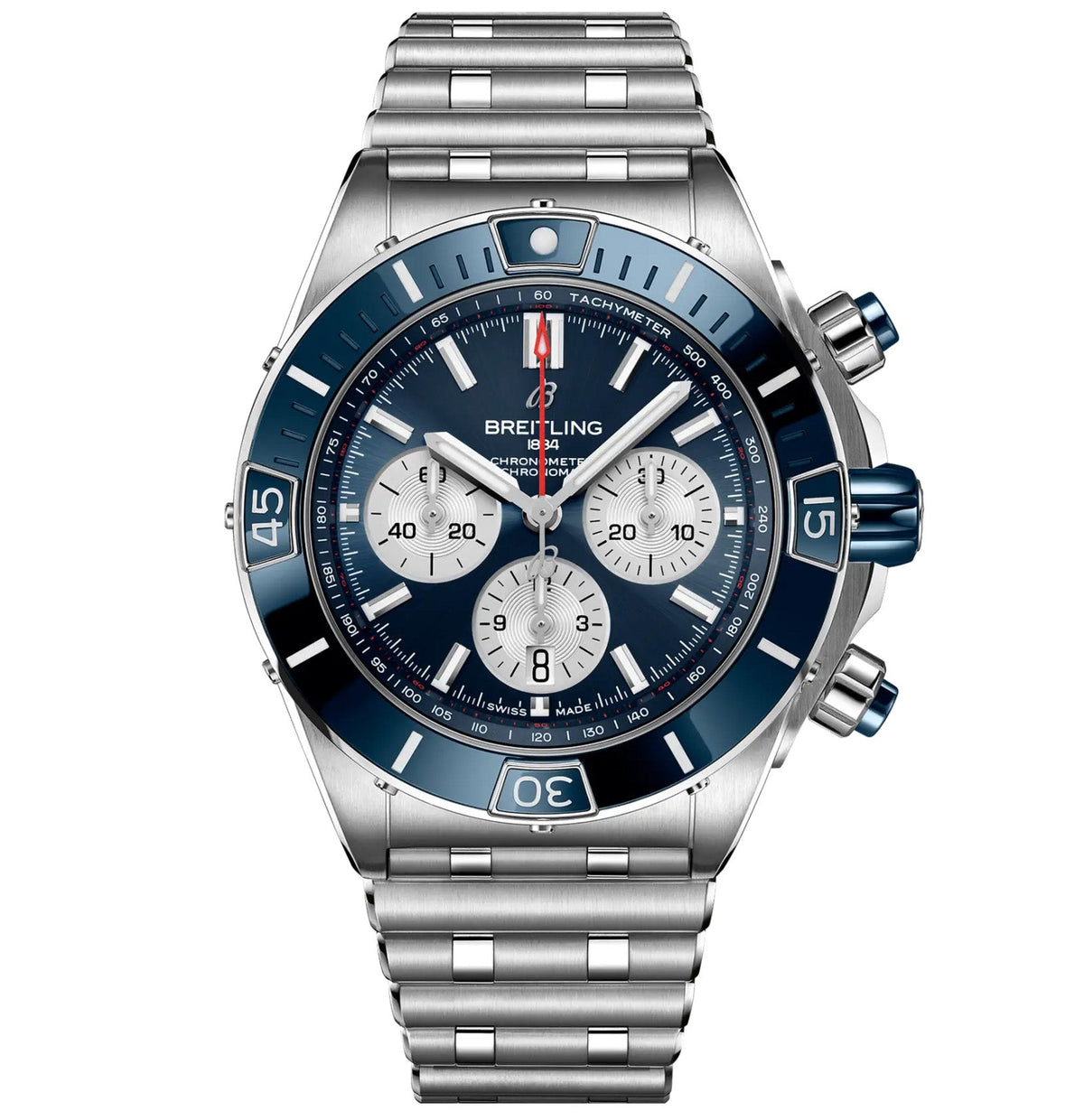 BRT Super Chronomat B01 44 Watch with Blue Dial