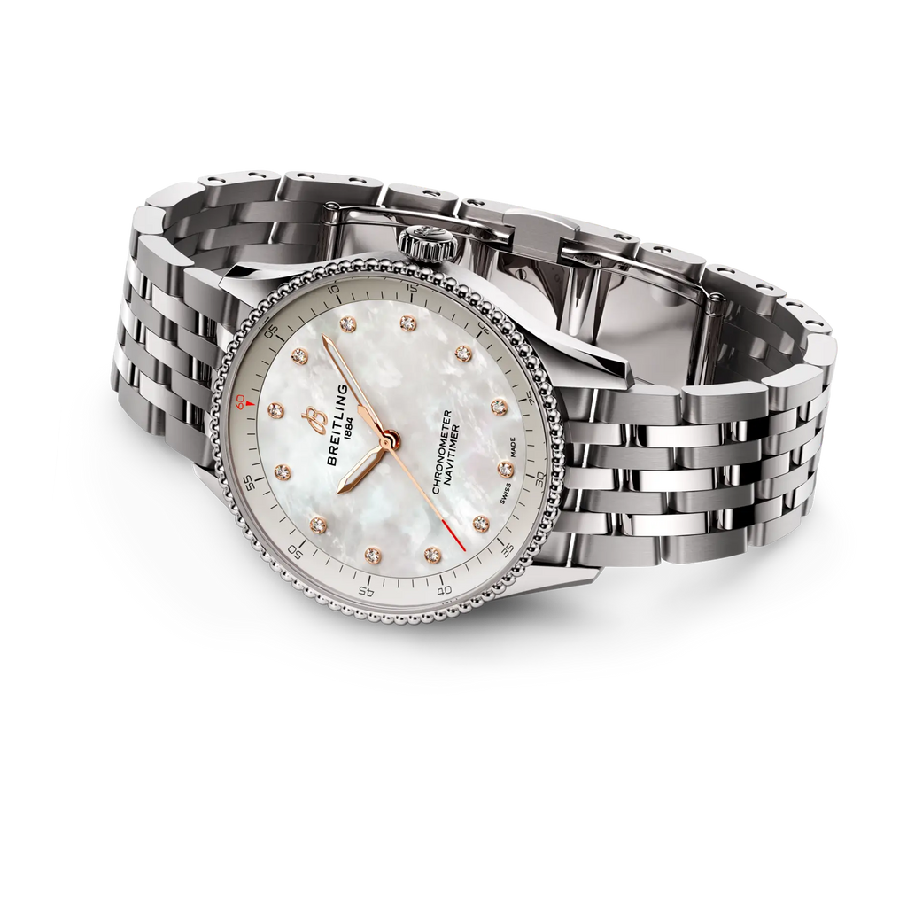 BRT Navitimer 32 Watch with Mother of Pearl Dial