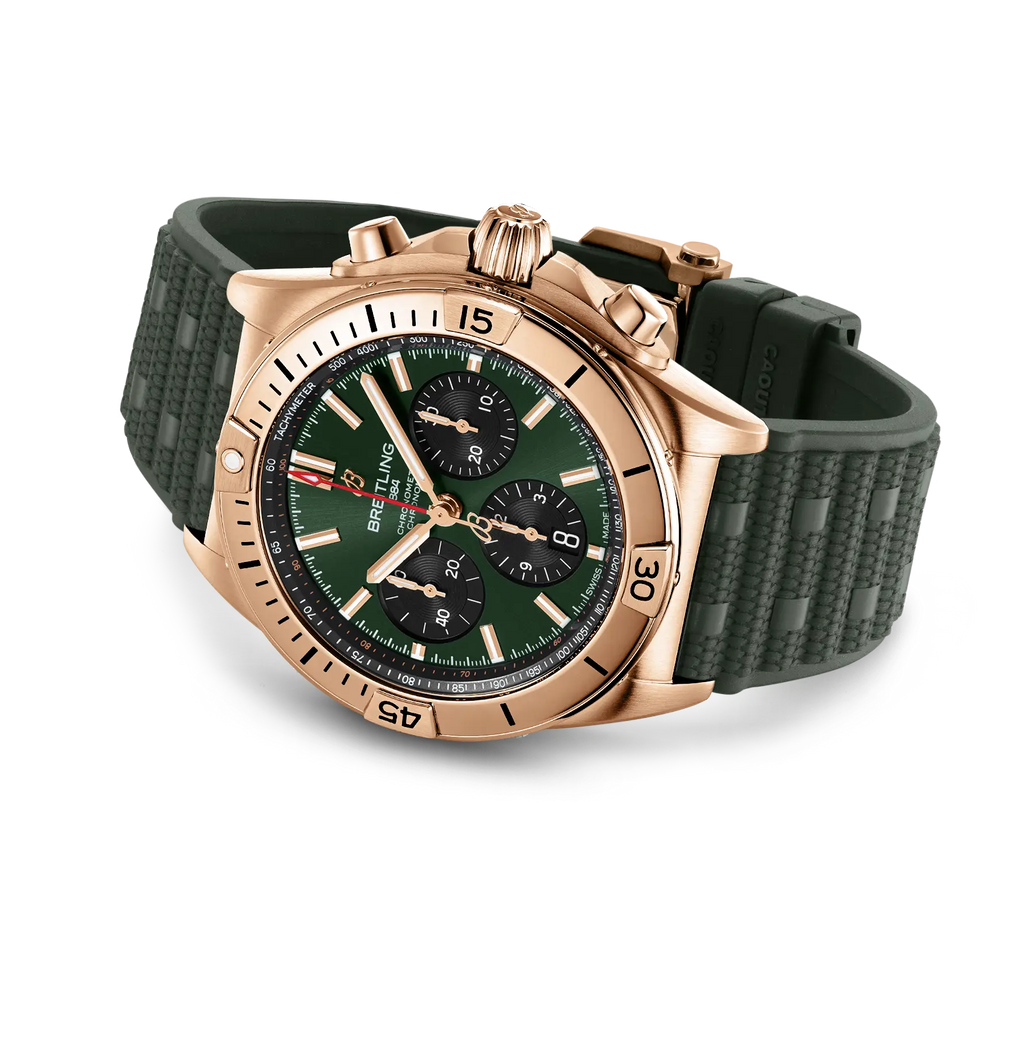 BRT Chronomat B01 42 Watch with Dark Green Dial