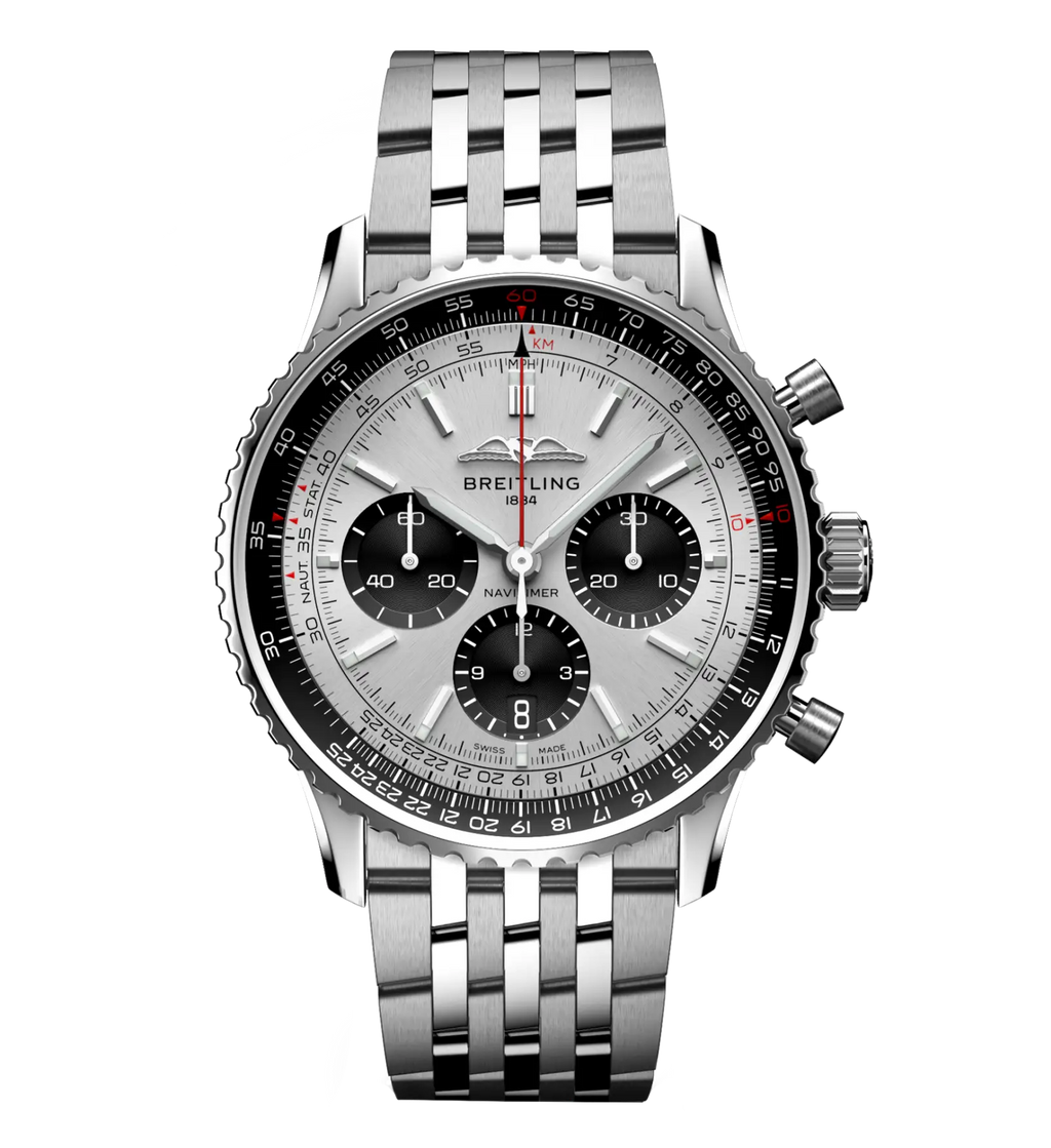 BRT Navitimer B01 Chronograph 43 Watch with Gray Dial