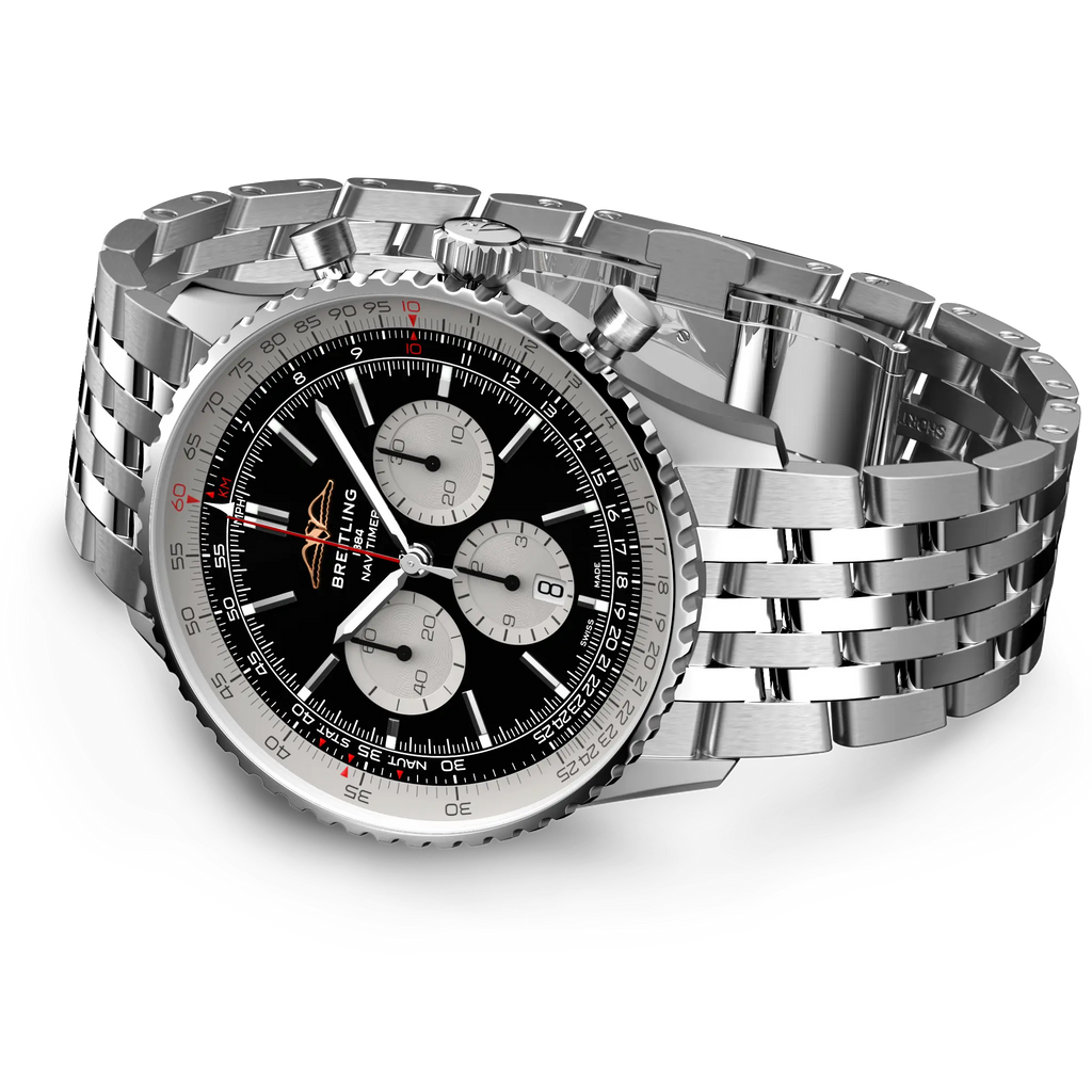 BRT Navitimer B01 Chronograph 46 Watch with Black Dial