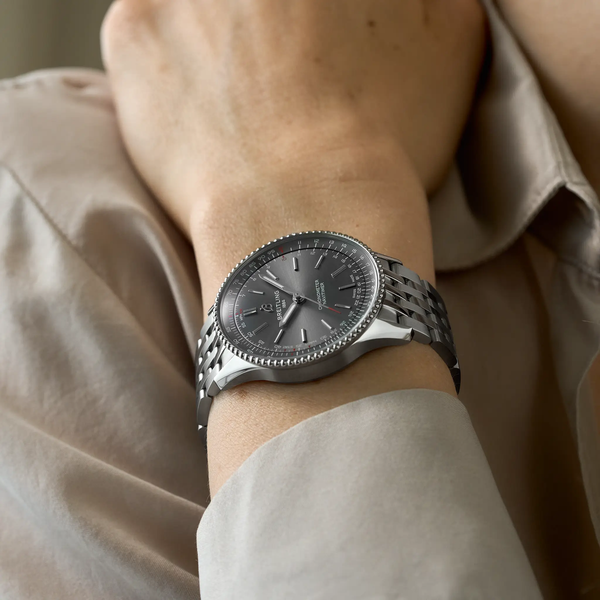 BRT Navitimer Automatic 36 Watch with Stainless Steel Bracelet