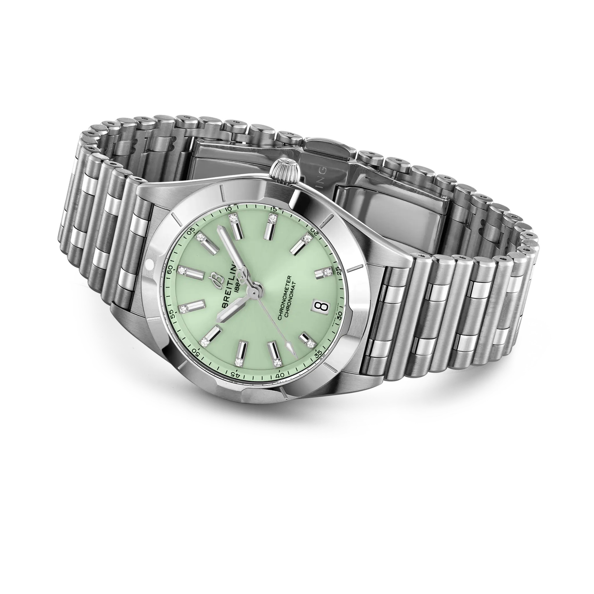 BRT Chronomat 32 Watch with Seafoam Green Dial
