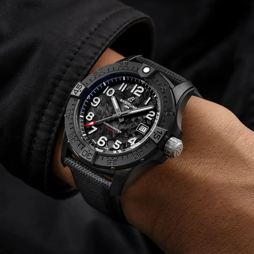 BRT Avenger Automatic 42 Night Mission Watch with Carbon Dial