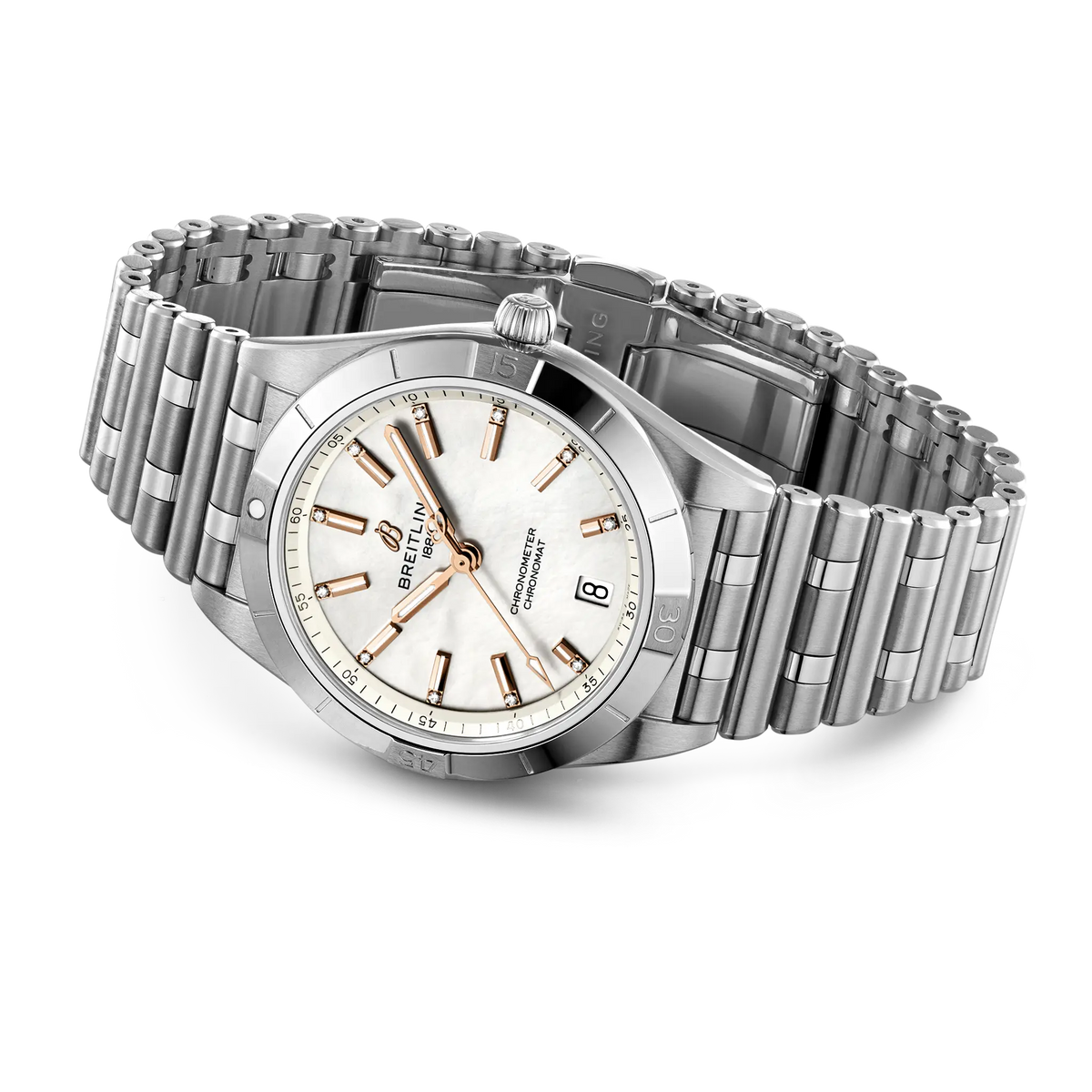 BRT Chronomat Automatic 36 Watch with Diamonds