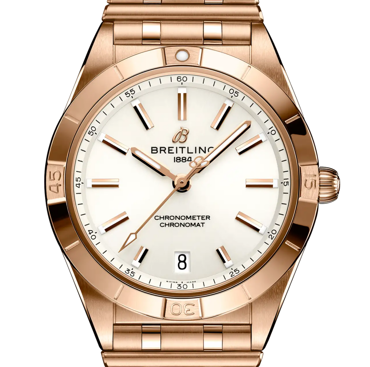 BRT Chronomat Automatic 36 Watch with White Dial